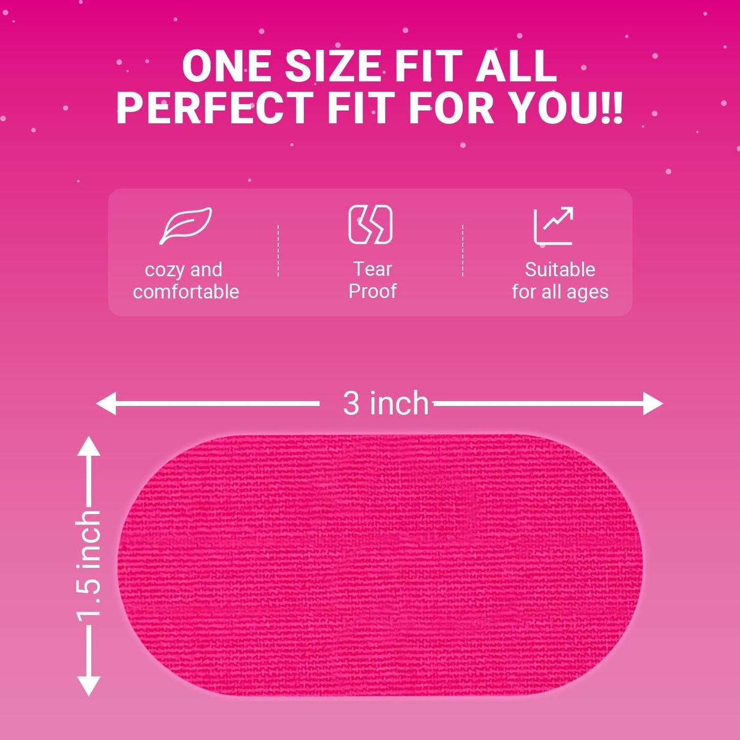 30 Pcs Pink Premium Strip Tapes Hypoallergenic Painless Removal Tape, Strong Adhesive Tape Multi-Functional Suitable for Sleeping, Books, Bowling, Heel