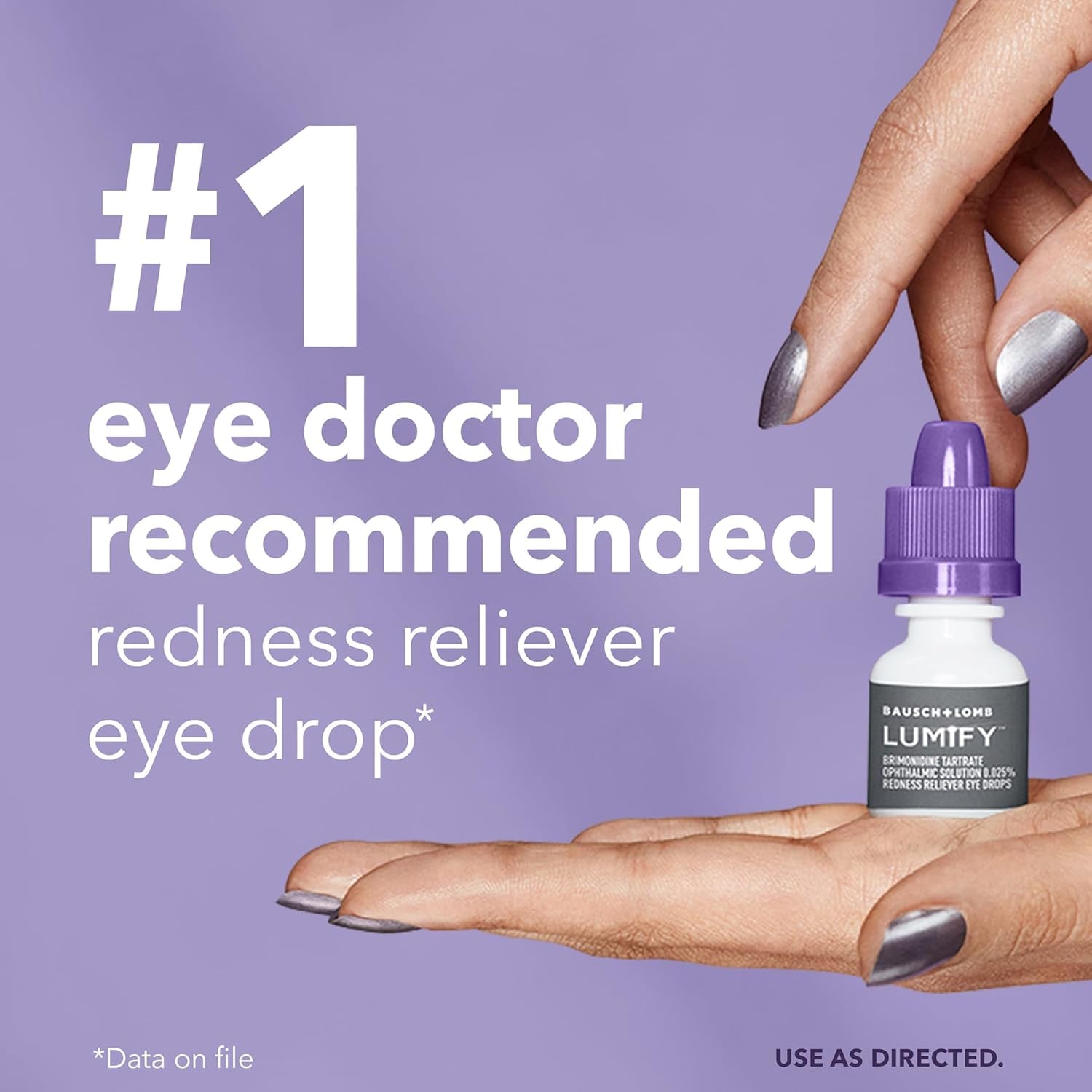 Eye Drops for Red Eyes, Redness Reliever for Brighter Looking Eyes, Works in 1 Minute & Lasts up to 8 Hours, Eye Drops, 0.25 Fl Oz (7.5Ml), Packaging May Vary