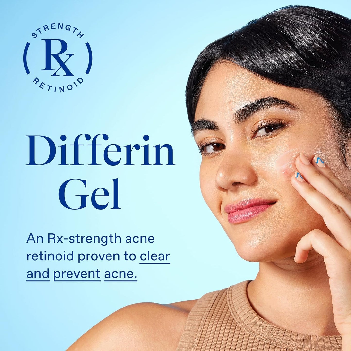 Acne Treatment Gel, 30 Day Supply, Retinoid Treatment for Face with 0.1% Adapalene, Gentle Skin Care for Acne Prone Sensitive Skin, 15G Pump (Packaging May Vary)