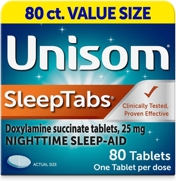 Sleeptabs, Nighttime Sleep-Aid, Doxylamine Succinate, 80 Tablets